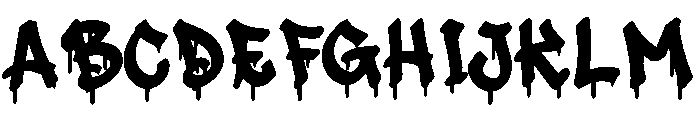 Shock Drip Font UPPERCASE
