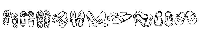 Shoe Set Font OTHER CHARS