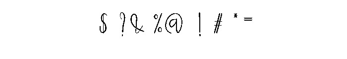 Shooping Font OTHER CHARS