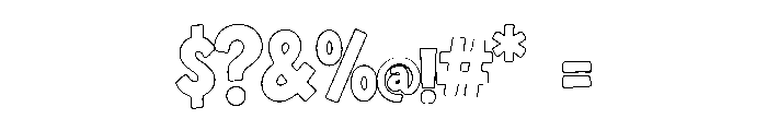Shoping Ckeots Outline Font OTHER CHARS