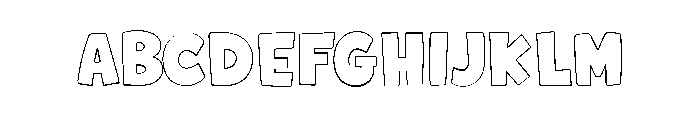 Shoping Ckeots Outline Font UPPERCASE