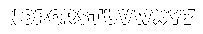 Shoping Ckeots Outline Font UPPERCASE