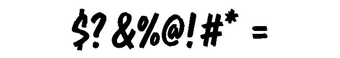 Shred Script Font OTHER CHARS