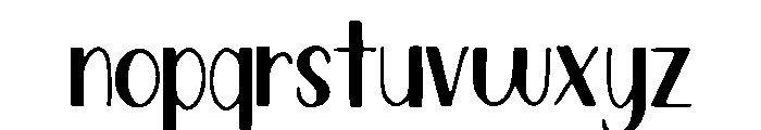 Shunk Font LOWERCASE