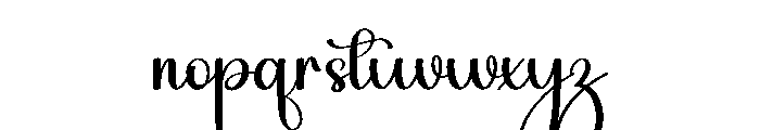Shunshine Beautiful Font LOWERCASE