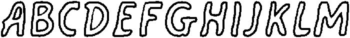 SHAKALA Outline otf (400) Font UPPERCASE