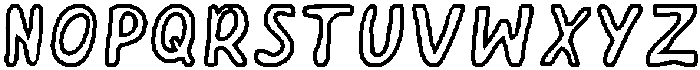SHAKALA Outline otf (400) Font LOWERCASE
