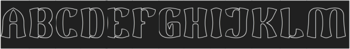 SHINE BRIGHTLY-Hollow-Inverse otf (400) Font UPPERCASE
