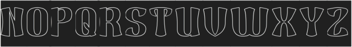 SHINE BRIGHTLY-Hollow-Inverse otf (400) Font UPPERCASE