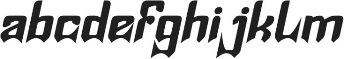 SHINOBI Bold Italic otf (700) Font LOWERCASE