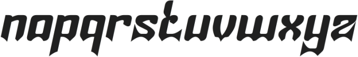 SHINOBI Bold Italic otf (700) Font LOWERCASE