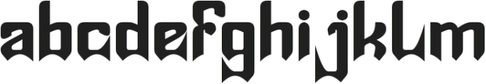 SHINOBI Bold otf (700) Font LOWERCASE