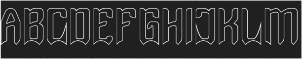 SHINOBI-Hollow-Inverse otf (400) Font UPPERCASE