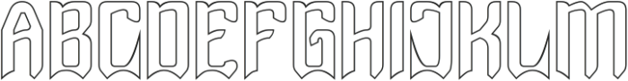 SHINOBI-Hollow otf (400) Font UPPERCASE