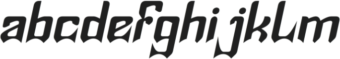 SHINOBI Italic otf (400) Font LOWERCASE