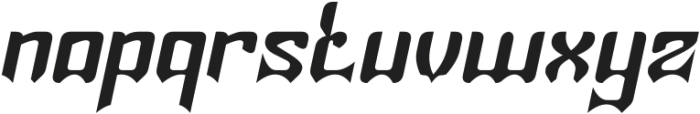 SHINOBI Italic otf (400) Font LOWERCASE