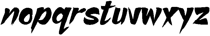 SHURIKEN Regular otf (400) Font LOWERCASE