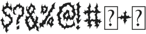 Shadow Murder otf (400) Font OTHER CHARS