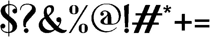 Shafira otf (400) Font OTHER CHARS