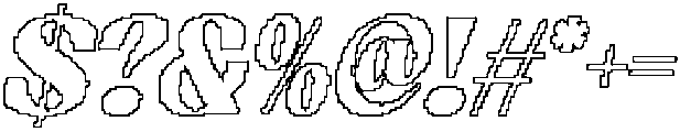 Shaga Pixel Outline otf (400) Font OTHER CHARS