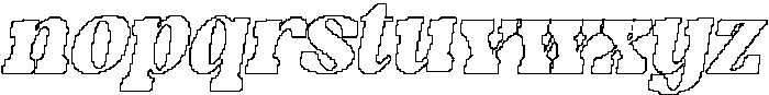 Shaga Pixel Outline otf (400) Font LOWERCASE