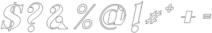Shalima Outline Italic otf (400) Font OTHER CHARS