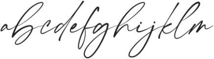 Shamson Signature otf (400) Font LOWERCASE