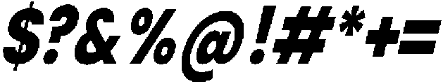 Shansio Extra Bold Italic otf (700) Font OTHER CHARS