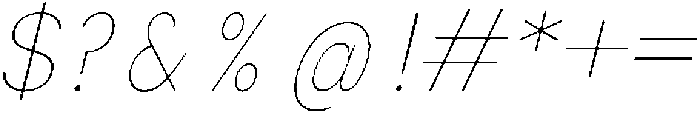 Shansio Thin Italic otf (100) Font OTHER CHARS