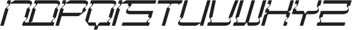 Shaped Spaces Regular Italic otf (400) Font UPPERCASE