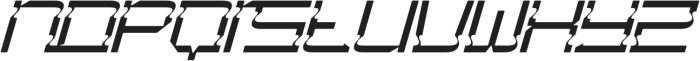 Shaped Spaces Regular Italic otf (400) Font LOWERCASE