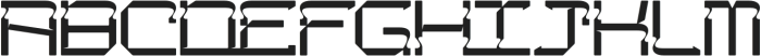Shaped Spaces Regular otf (400) Font UPPERCASE