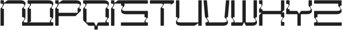 Shaped Spaces Regular otf (400) Font UPPERCASE