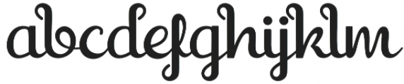 Shaquilla Regular otf (400) Font LOWERCASE