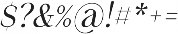 Sharpe Light Italic otf (300) Font OTHER CHARS