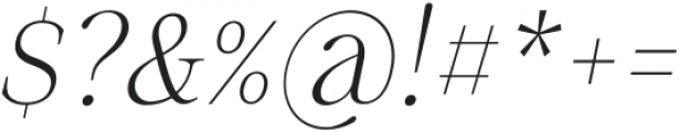 Sharpe Thin Italic otf (100) Font OTHER CHARS