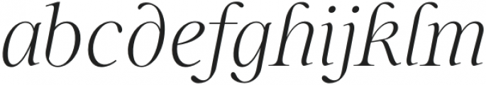 Sharpe Thin Italic otf (100) Font LOWERCASE