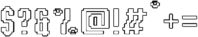 Sharpix Outline Rounded otf (400) Font OTHER CHARS