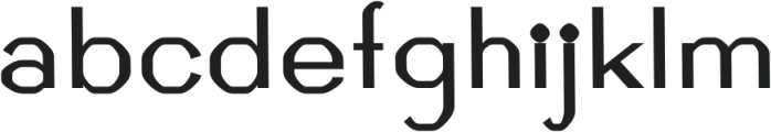 Shed regular otf (400) Font LOWERCASE