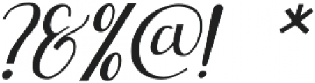 Shefilla Italic otf (400) Font OTHER CHARS