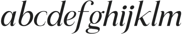 Sheftira Italic otf (400) Font LOWERCASE