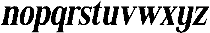 Shequan BoldCondensedItalic otf (700) Font LOWERCASE