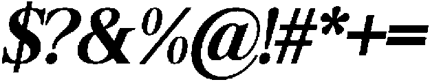 Shequan BoldSemiCondIta otf (700) Font OTHER CHARS