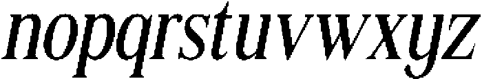 Shequan CondensedItalic otf (400) Font LOWERCASE