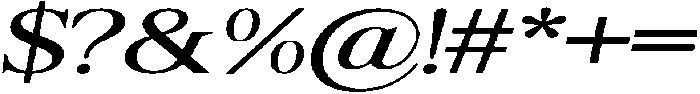 Shequan ExpandedItalic otf (400) Font OTHER CHARS