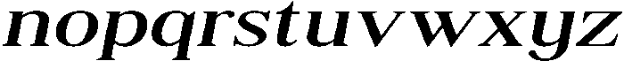 Shequan ExpandedItalic otf (400) Font LOWERCASE