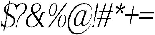 Shequan ExtLtCondIta otf (400) Font OTHER CHARS