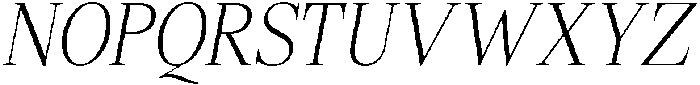 Shequan ExtLtCondIta otf (400) Font UPPERCASE