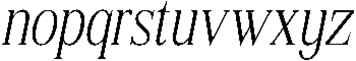 Shequan ExtLtCondIta otf (400) Font LOWERCASE