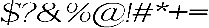 Shequan ExtLtExpIta otf (400) Font OTHER CHARS